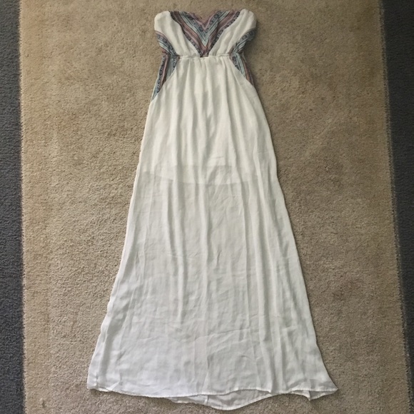 Strapless sheer maxi dress - Picture 1 of 10